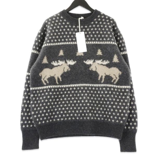 未使用 MAATEE&SONS マーティーアンドサンズ JACQUARD P/O SWEATER