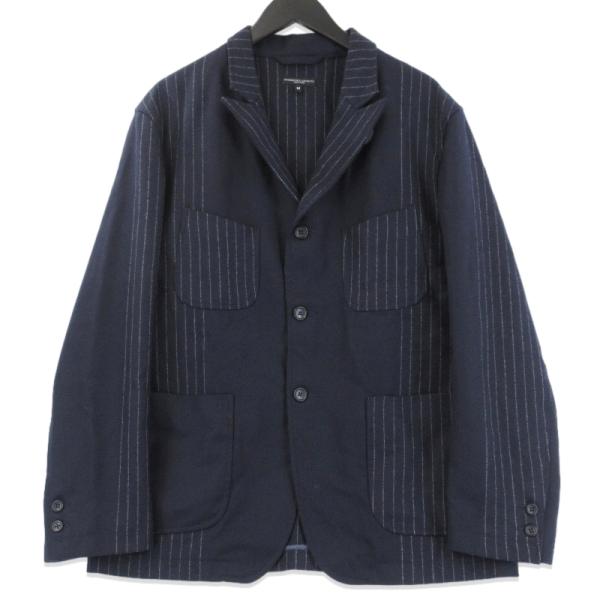 ENGINEERED GARMENTS ストライプジャケット Lサイズ Engineered Garments．(エンジニアドガーメンツ) ストライプ柄