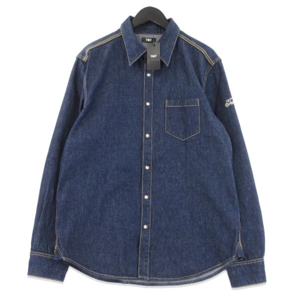 美品 TMT ティーエムティー 10oz DENIM SHIRTS 長袖デニムシャツ TSH