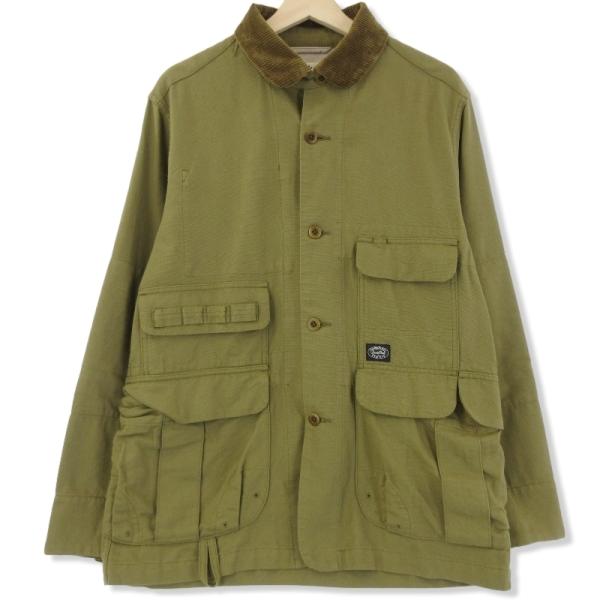 美品　スノーピーク カバーオールジャケット　焚TAKIBI 緑　L オリーブ 美品スノーピーク カバーオールジャケット焚TAKIBI 緑L オリーブ