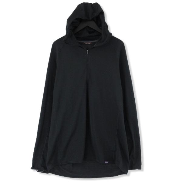 Patagonia パタゴニア キャプリーン サーマルウェイト ジップネック フーディ 43667 ハーフジップパーカー HOODY 黒 XL メンズ  中古 71003478