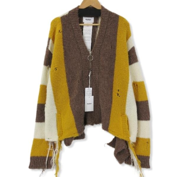 doubletダブレット 21AW ZIP UP STRIPE CARDIGAN