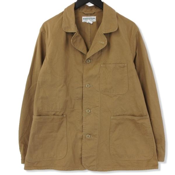 SASSAFRAS ササフラス カバーオール ワークジャケット L ガーデニングポケット付きカバーオール ササフラス WHOLE HOLE
