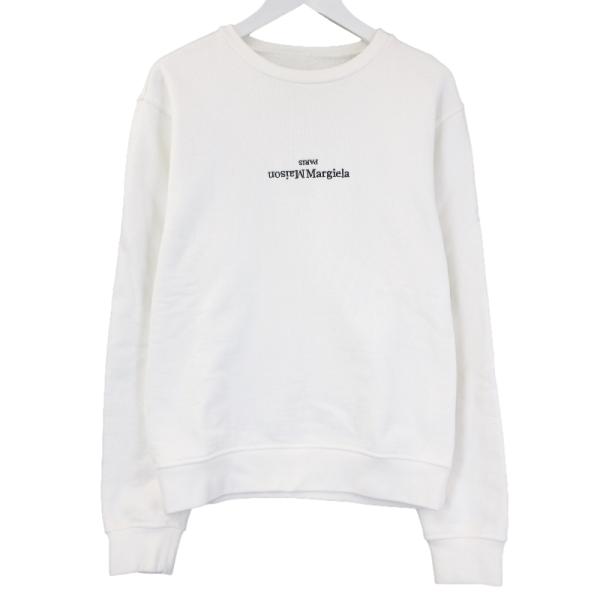 Maison Margiela メゾンマルジェラ スウェット ロゴ刺繍 ホワイト 白  