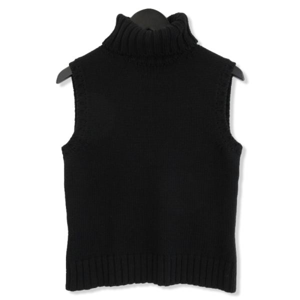 【美品】セリーヌ　タートルニット セリーヌCELINE タートルネックリブニットカットソー 黄緑M位 (K