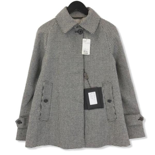 極美品　現行　白タグ　マッキントッシュ　千鳥柄　ナイロンステンカラーコート 極美品 現行 白タグ マッキントッシュ 千鳥柄 ナイロンステンカラー