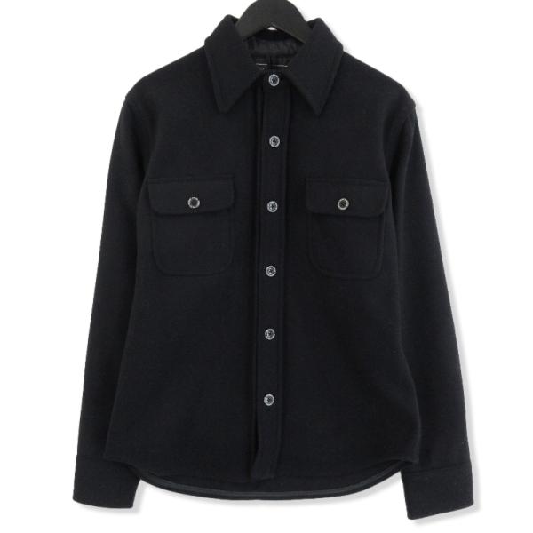 【美品】Pherrow's ブラック CPOシャツ ジャケット38R classic_71008064