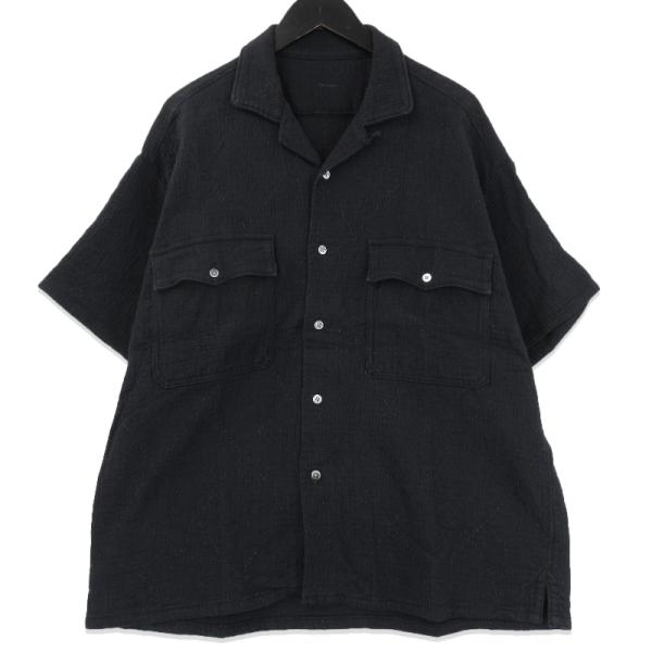 PORTER CLASSIC ブラック半袖シャツ ポケット付き classic_71010986