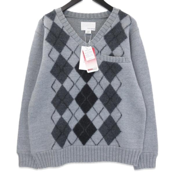 未使用 nanamica ナナミカ ニットセーター SUJF473 KNIT SWEATER V