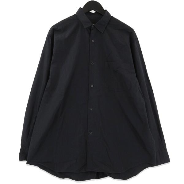 【美品】COMOLI コモリシャツ 23AW NAVY SIZE:1 COMOLI(コモリ) 23AWバンドカラーシャツY03-02002 Y03-02002