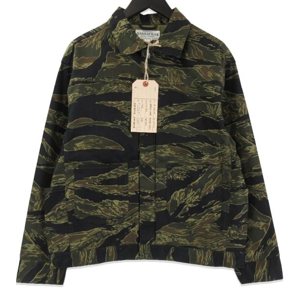XLサイズ！SASSAFRAS ノーカラーガーデナージャケット SF-252216]SASSAFRAS(ササフラス) Gardener Jacket / 8oz