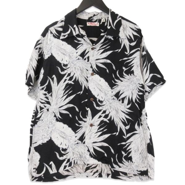 美品SUN SURF ハワイアンシャツ 半袖 ダークブラウン SUN SURF アロハシャツ XS レーヨン サンサーフ 茶 ブラウン