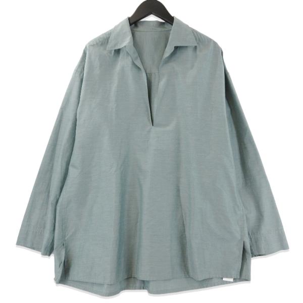 未使用 Cale カル Silk cotton chambray shirt C241F04B01 シルク