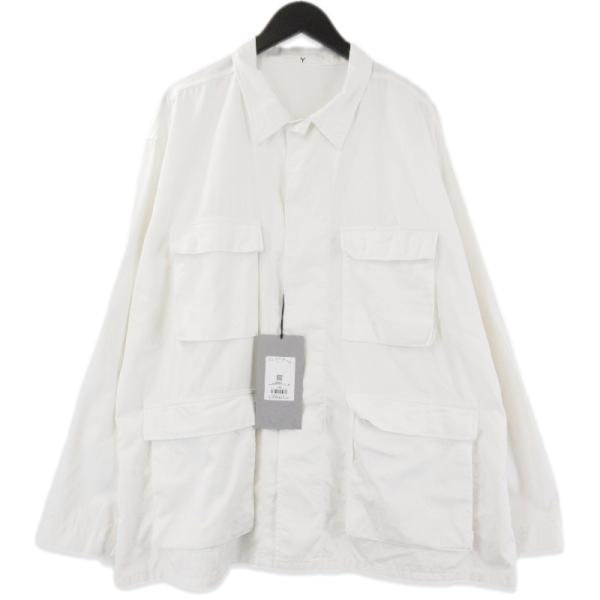 【新品未使用】メゾンドドルチェ　light jacket/white 未使用 Y ワイ ORGANIC COTTON HIGH DENSITY SATIN BZ 165