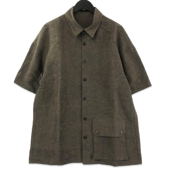 未使用 DEVOA デヴォア Short Sleeve Shirt Cotton Linen Advanced Dye