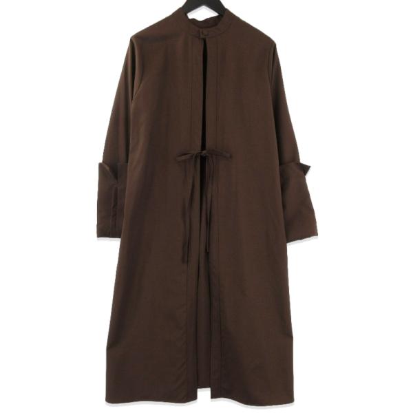 【極美品】ブラウン 長袖 ワンピース 極美品】羊毛100% ブラウン ハイネックロングワンピース - メルカリ