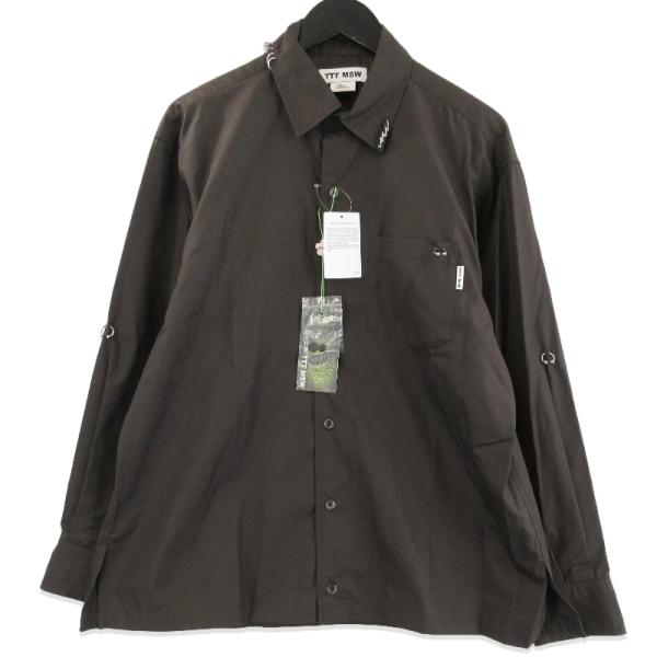 未使用 TTT MSW ティー Regular collar shirt w/pierce TTT-25SS-SH02