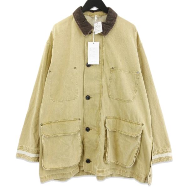 未使用 YOKE ヨーク VINTAGED DENIM COVERALL HALF COAT 25AW YK25FW01067C 訳あり デニムカバーオール ハーフコート KHAKI 3 71014853 classic_71014852