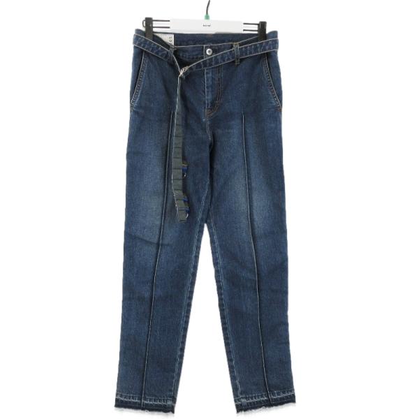 サカイ ベルテッド カットオフ デニムパンツ 20-02365M メンズ SIZE 2 Sacai sacai（サカイ） デニムパンツ 20-02365M ベルテッド カットオフ USED