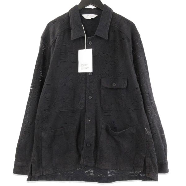 未使用 ANCELLM アンセルム AGING LACE WORK SHIRT ANC-SH81-B