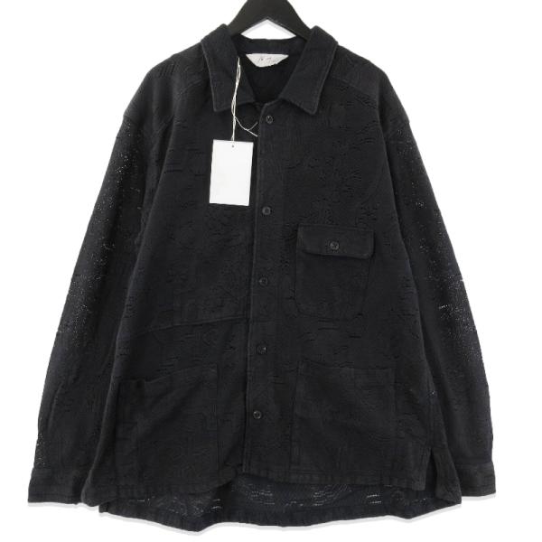未使用 ANCELLM アンセルム AGING LACE WORK SHIRT ANC-SH81-B