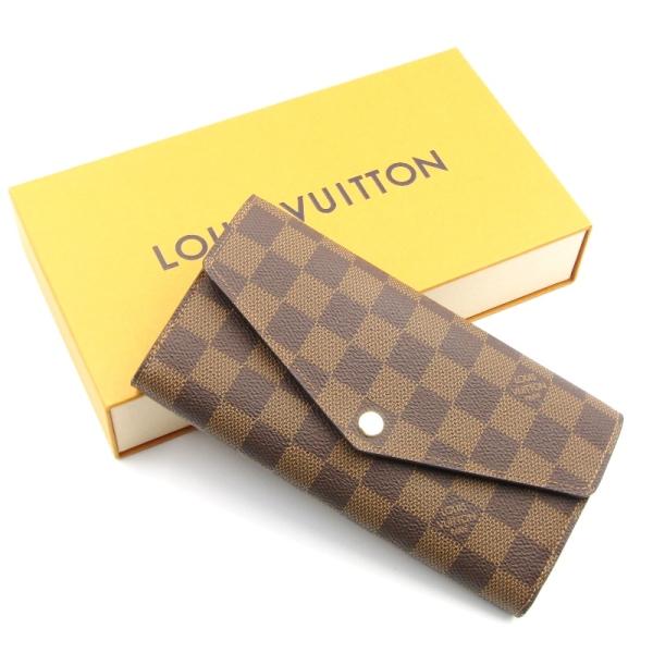 美品✨ルイヴィトン 長財布 レディース ポルトフォイユサラ ダミエ エベヌ 茶 Amazon | ルイヴィトン LOUIS VUITTON 財布 三つ折り ミニ財布
