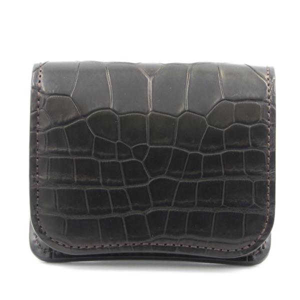 WILDSWANS 未使用 ワイルドスワンズ ミニ財布 クロコ PALM-V2