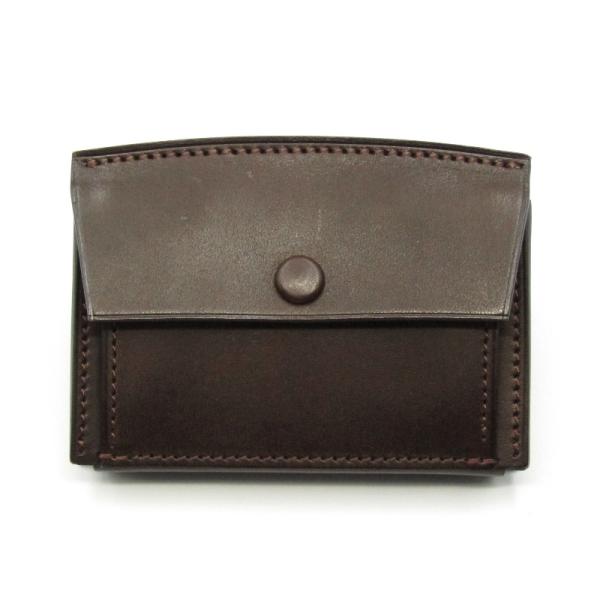 美品　万双 双鞣和地 二つ折り財布 小銭入れ付き 日本製 ダークブラウン 双鞣和地 二つ折り財布（小銭入付） | 万双公式オンラインショップ