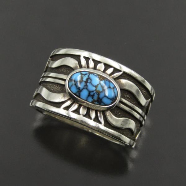 Marco Begaye ナバホ族 リング ターコイズ マルコビゲイ オーバーレイ