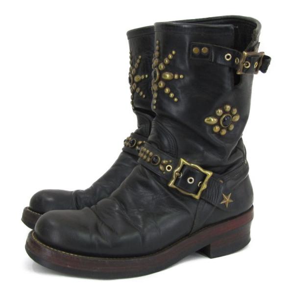 CALEE エンジニアブーツ 黒　GOLD STUDS US9.0 CALEE エンジニアブーツ 黒 GOLD STUDS US9.0 - メルカリ