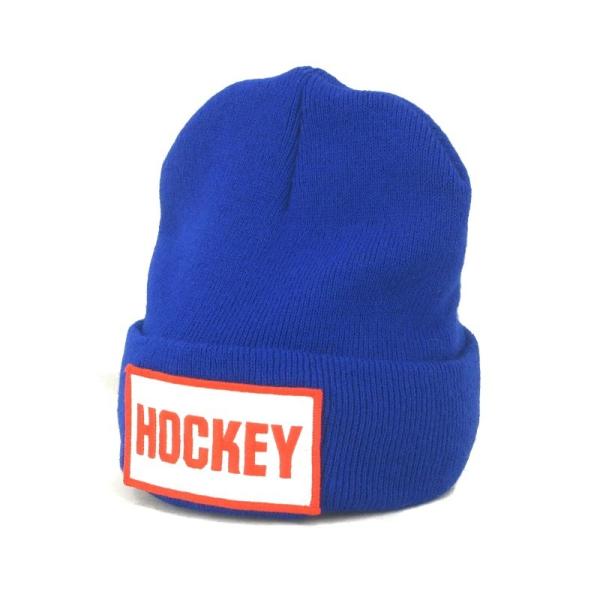 青 ホッケー ニット帽 Hockey ニット帽 青色