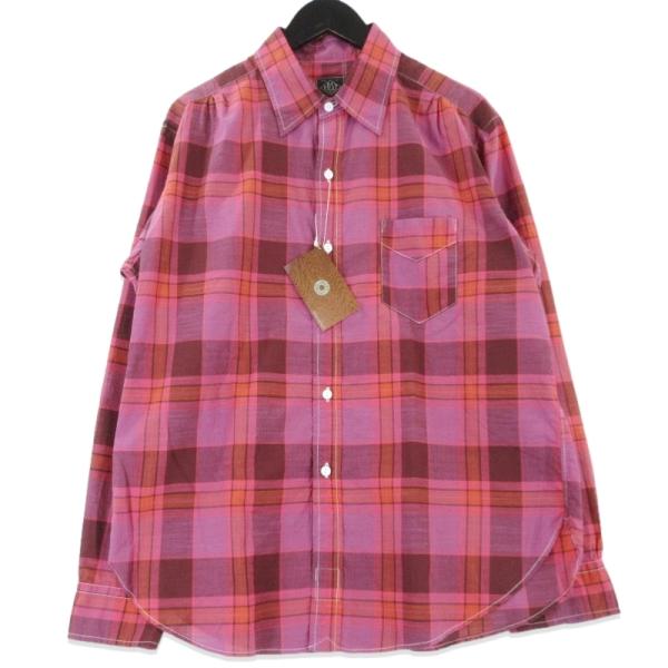 未使用 POST O'ALLS ポストオーバーオールズ Original BL Shirt 3232-CPP 長袖シャツ コットンプレイド マドラス ピンク M  99001116 POST O'ALLS（ポストオーバーオールズ） 未使用 Original BL Shirt