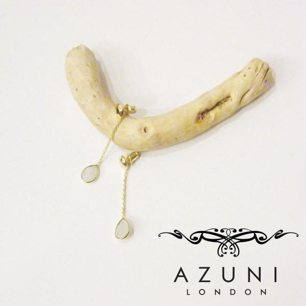 AZUNI アズニ ムーンストーン付きロングピアス レディース