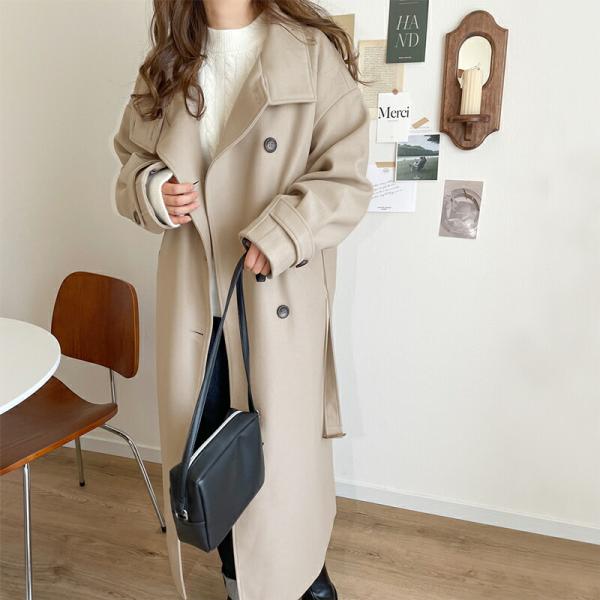 アウター コート レディース ロング丈 ニット モッサ スタンド 2way カラー ロングコート ゆったり オーバーシルエット 保温 厚手 暖か