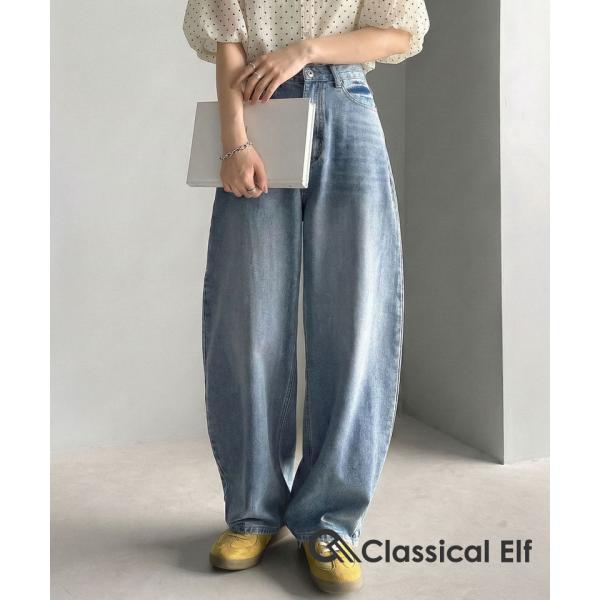 こなれ感抜群の1本。ゆったりシルエットカーブデニムエッグパンツ Classical Elf クラシカルエルフ ce0900012