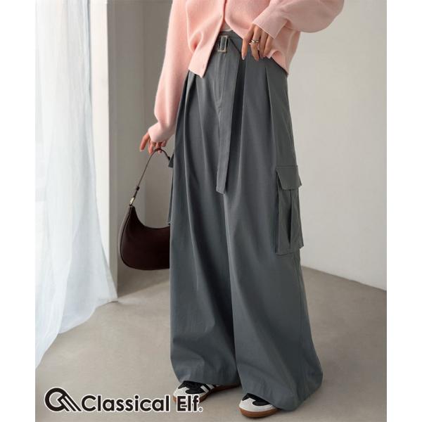 一着で、ラフなのにキレイを叶える◎2タックロングベルト付きカーゴパンツ Classical Elf クラシカルエルフ ce0940264