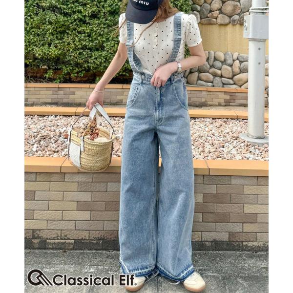 《AYA×クラシカルエルフコラボ》2wayサスペンダー付きデワイドデニムパンツ ce1015106