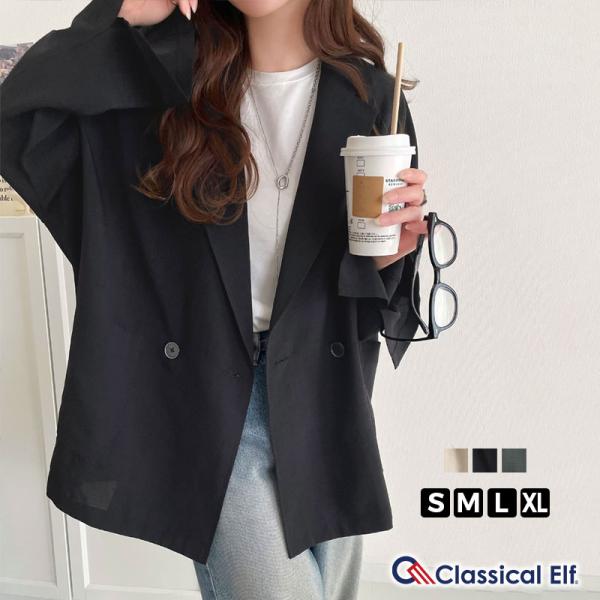 【 クラシカルエルフ classical elf 】 ジャケット アウター テーラードジャケット レディース ジャケット ダブルジャケット ドルマンスリーブ