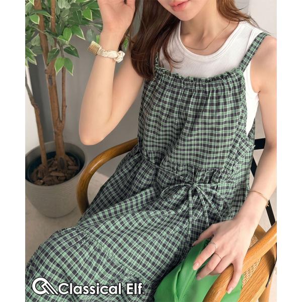 チェックティアードバックリボンキャミロングワンピース Classical Elf クラシカルエルフ ce1070218