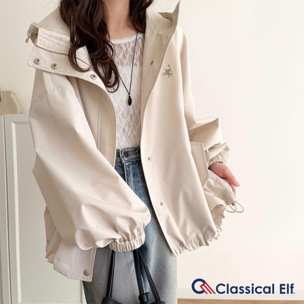【 クラシカルエルフ classical elf 】 マウンテンパーカー レディース 春 アウター ボリュームスリーブ ショート丈 マウンパ ビッグシルエット