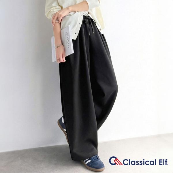 【 クラシカルエルフ classical elf 】 ボトムス パンツ レディース オーバーサイズ ２タック イージーパンツ ワイド ダンボール素材 お洒落