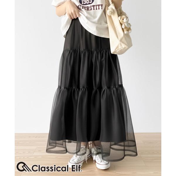 【 クラシカルエルフ classical elf 】スカート レディース 春 ボトムス チュール ティアードスカート キッズ 親子コーデ 姉妹コーデ お揃い エア お洒落