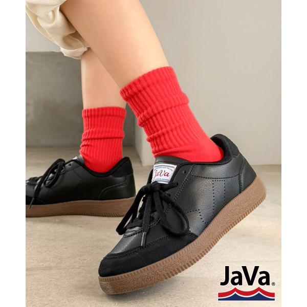 《java ジャバコラボ》 シューズ スニーカー メンズ 軽量 軽い 2.8cmソール 合皮 スウェード素材 レトロ