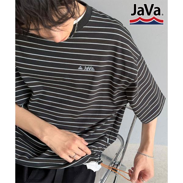 《JaVaジャバコラボ》【抗菌防臭機能付き】配色裾ドローコード付き マルチボーダーTシャツ（ JaVa クラシカルエルフ jo1150090
