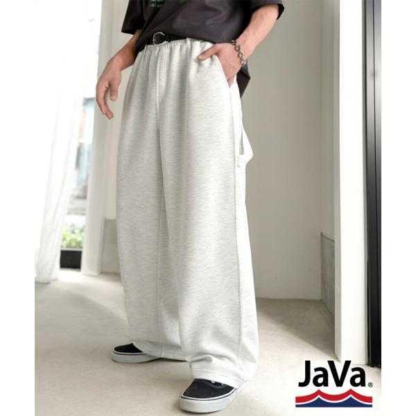 《JaVaジャバコラボ》【ベルトループ付き】シルキータッチ ポンチ素材 ペインタースウェットパンツ JaVa クラシカルエルフ jo1320024