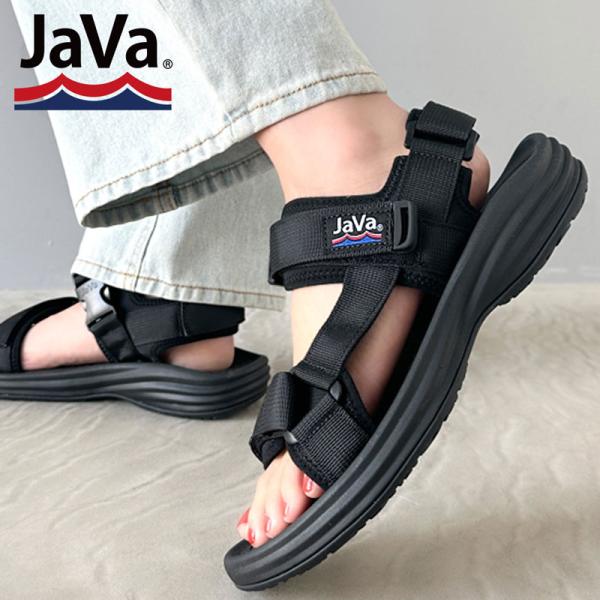 《JaVaジャバコラボ》 フラットベルクロスポーツサンダル ストラップあり JaVa クラシカルエルフ jv0849008