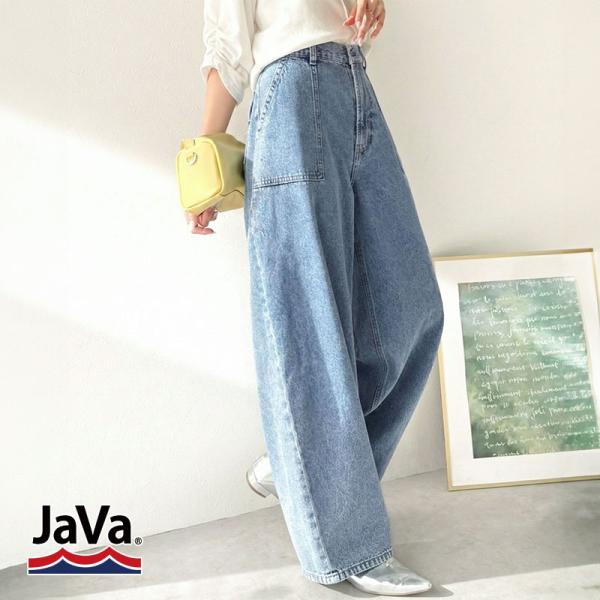 《java ジャバコラボ》 ウエスト ゴム ズボン レディース ボトムス パンツ ボトムス パンツ バルーンベイカー 綿100% 男女兼用 ユニセックス