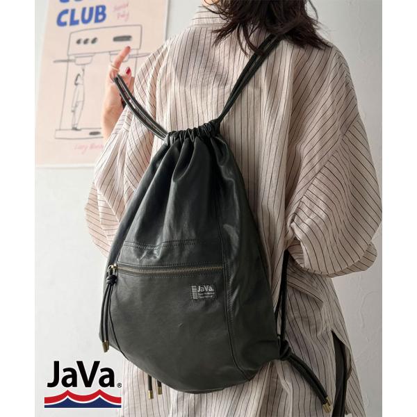 《JaVaジャバコラボ》モード感を程よくプラス。軽やかに持てる フェイクレザーナップサック JaVa クラシカルエルフ jv1070240