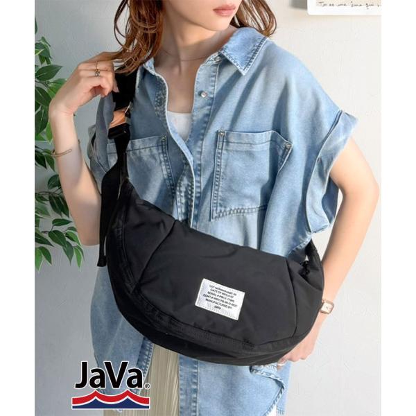 《java ジャバコラボ》 ボディバッグ レディース バッグ ショルダーバッグ 大容量 ラウンド クロワッサン