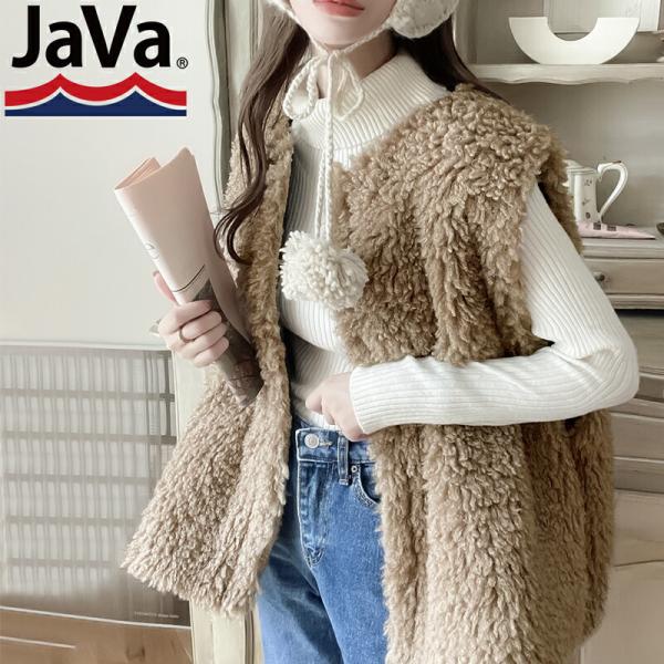 《java ジャバコラボ》 トップス ベスト レディース 裏 表 2way 中綿 キルティング ファー リバーシブルベスト暖か レイヤードコーデ ゆったり